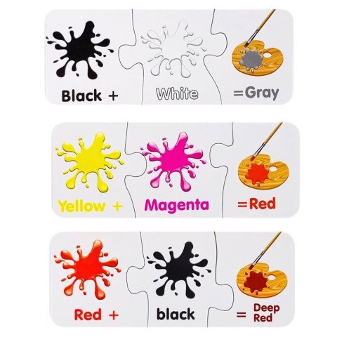 Puzzle Edukacyjne Kolory Po Angielsku 10 Połączeń