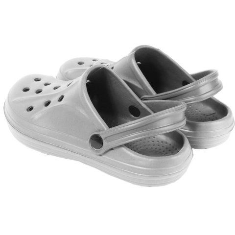 MĘSKIE KLAPKI ogrodowe/basenowe buty LEKKIE chodaki PIANKOWE SZARE 41