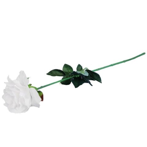 Sztuczna Gałązka Róży kolor Biały Dekoracja Wysokość 70 cm