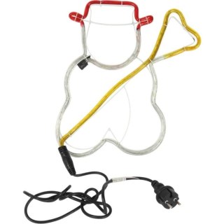 BOŻONARODZENIOWA DEKORACJA Z WĘŻA ŚWIETLNEGO LED- BAŁWAN 35 CM