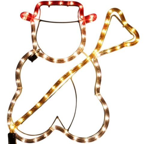 BOŻONARODZENIOWA DEKORACJA Z WĘŻA ŚWIETLNEGO LED- BAŁWAN 35 CM