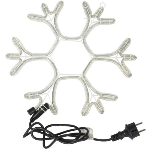 BOŻONARODZENIOWA DEKORACJA Z WĘŻA ŚWIETLNEGO LED- PŁATEK ŚNIEGU SNIEŻYNKA 38 CM