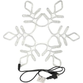 BOŻONARODZENIOWA DEKORACJA Z WĘŻA ŚWIETLNEGO LED- ŚNIEŻYNKA 56 CM