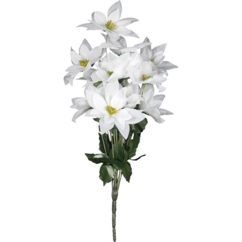 Bukiet 14 POINSECJI 44 cm KOLOR BIAŁY