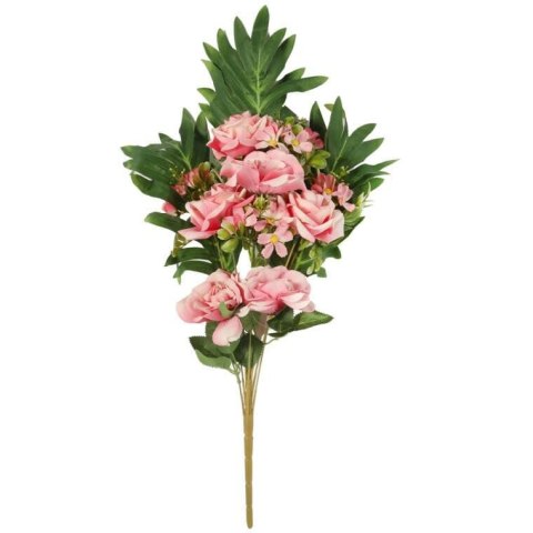 Bukiet płaski z różami 60cm RÓŻOWY