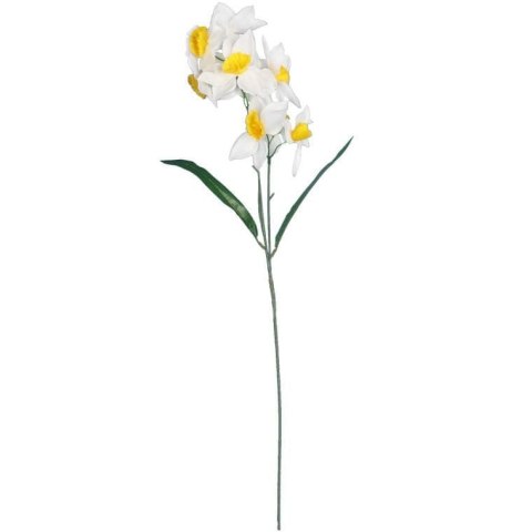 GAŁĄZKA Z 9 KWIATAMI NARCYZA 70 CM BIAŁA