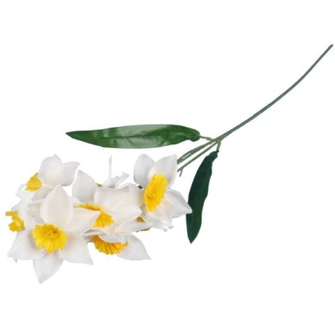 GAŁĄZKA Z 9 KWIATAMI NARCYZA 70 CM BIAŁA