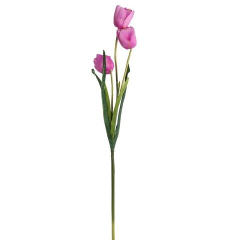 Gałązka 3 TULIPANÓW 80 CM FIOLETOWA