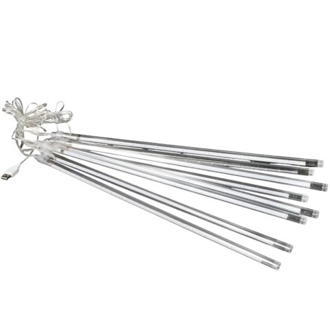 DESZCZ METEORÓW SOPLE LED LAMPKI SPADAJĄCY ŚNIEG 45CM NIEBIESKIE USB