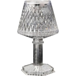 Lampka stołowa LED bateria, przezroczysta 12 cm
