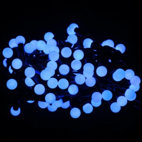Lampki choinkowe na sznurze 100 LED PEREŁKI NIEBIESKIE