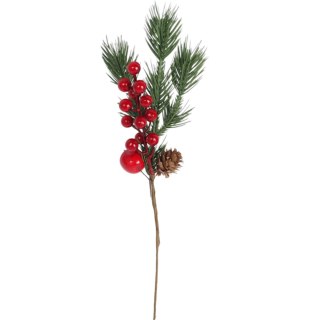 GAŁĄZKA OZDOBNA ŚWIĘTA STROIK BOŻE NARODZENIE GAŁĄZKI SZTUCZNE JARZĘBINA 35 CM