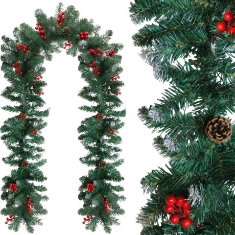 Girlanda świąteczna- choinkowa Szyszki + Jarzębina 270cm