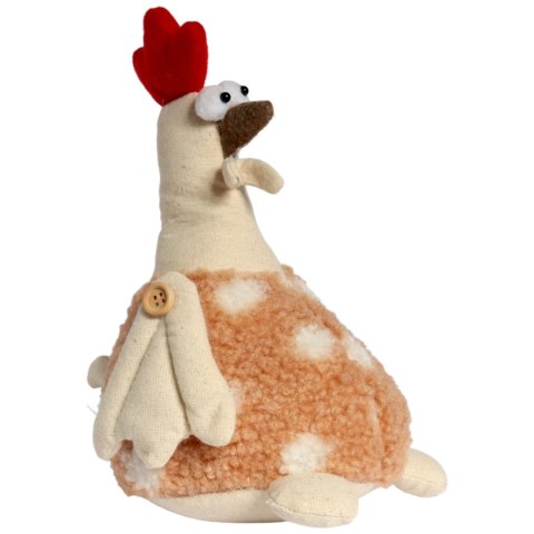 KOGUT OZDOBA Z MATERIAŁU KOGUT FOLKLOR WIELKANOC BRĄZOWY 25 CM