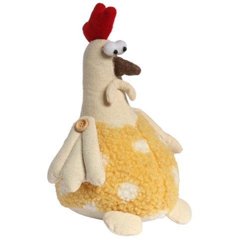 KOGUT OZDOBA Z MATERIAŁU KOGUT FOLKLOR WIELKANOC ŻÓŁTY 25 CM