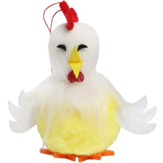 Kurka pluszowa zawieszka Ozdoba Wielkanocna Figurka 11 cm żółta