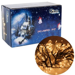 LAMPKI CHOINKOWE 240 LED TYPU RYŹ Z PROGRAMATOREM CIEPŁE BIAŁE