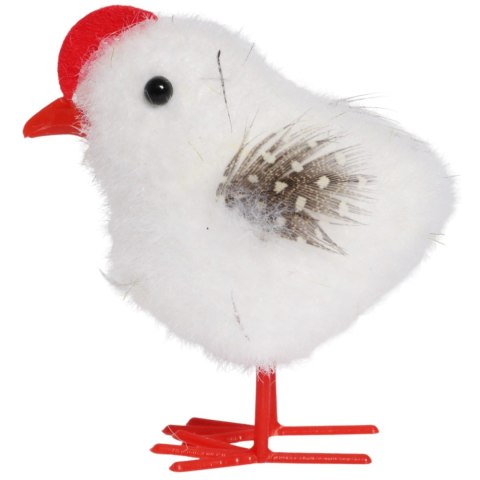 KURCZAK 8CM KURCZACZEK WIELKANOCNY BIAŁO BRĄZOWY KACZUSZKA KURKA