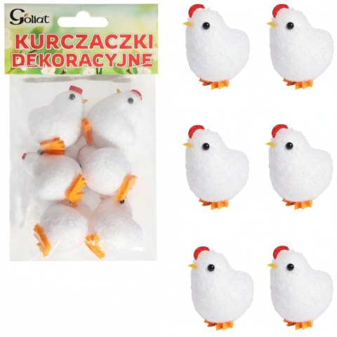 KURCZAKI wielkanocne do dekoracji kurczaczki 6 szt na STROIK