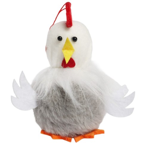 Kurka pluszowa zawieszka Ozdoba Wielkanocna Figurka 11 cm szara