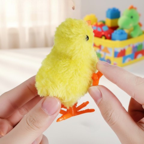 NAKRĘCANY KURCZACZEK ŻÓŁTA KURKA NAKRĘCANA TUPTA CHODZI 9 cm KURCZAK ŻÓŁTY