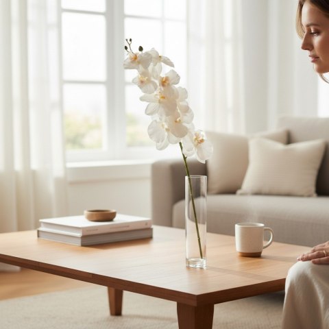 STORCZYK ORCHIDEA GAŁĄZKA 9 KWIATÓW 105 CM GŁĘBOKA CZERWIEŃ
