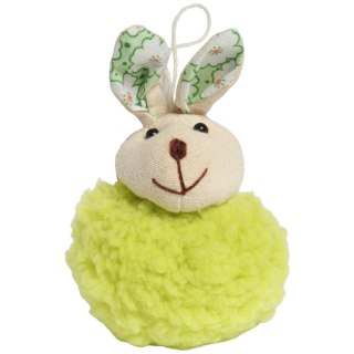 Zając pluszowy zawieszka Ozdoba Wielkanocna Figurka 11 cm zielona