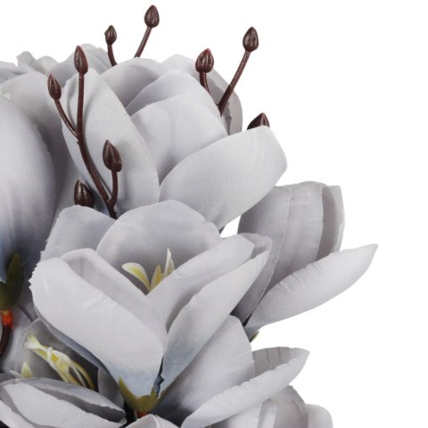 BUKIET MAGNOLII sztuczne kwiaty do wazonu KOMPOZYCJA czerwony 37 cm