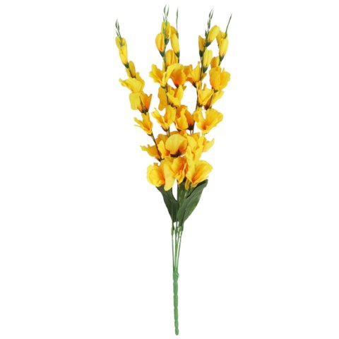 BUKIET 5 GAŁĄZEK MIECZYKÓW żółty GLADIOLA 67 cm