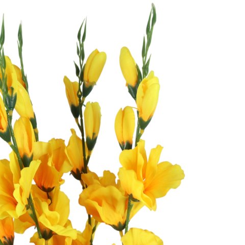 BUKIET 5 GAŁĄZEK MIECZYKÓW żółty GLADIOLA 67 cm