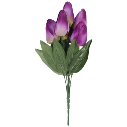 BUKIET 7 TULIPANÓW fioletowy 34 cm