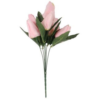 BUKIET 7 TULIPANÓW jasno-różowy 34 cm