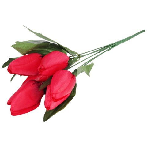 BUKIET 7 TULIPANÓW różowy 34 cm