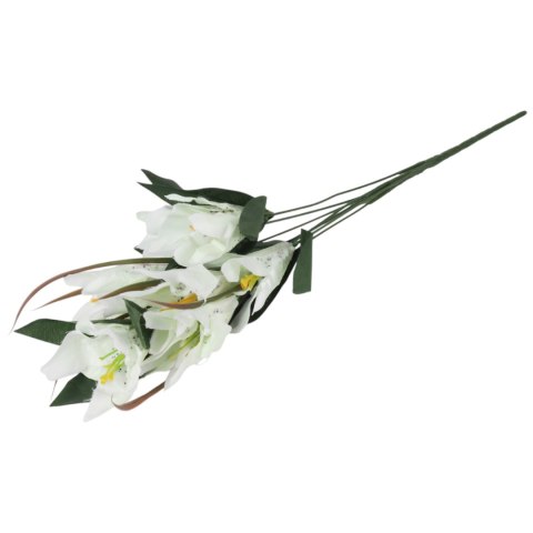 BUKIET 9 LILII biały 57 cm