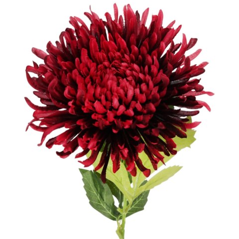 CHRYZANTEMA KWIAT SZTUCZNY do wazonu ciemno czerwona 64 cm