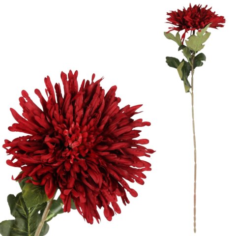 CHRYZANTEMA KWIAT SZTUCZNY do wazonu czerwona 74 cm