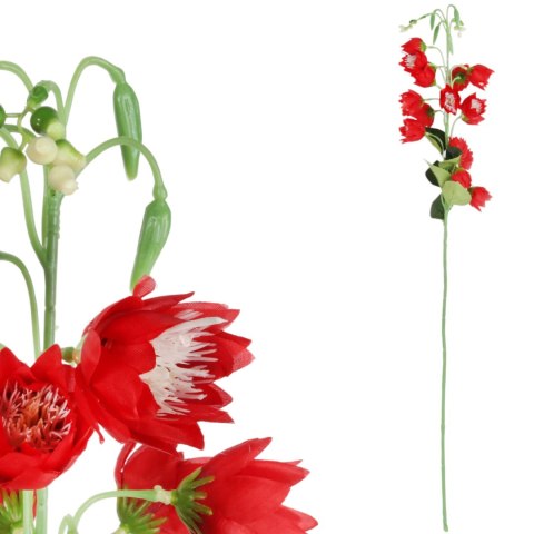 DZWONKI KWIAT SZTUCZNY do wazonu czerwony 85 cm
