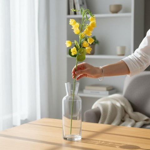 DZWONKI KWIAT SZTUCZNY do wazonu żółty 85 cm