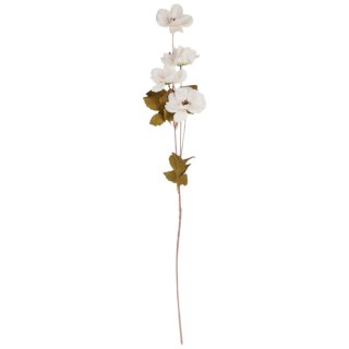 GAŁĄZKA 4 JESIENNYCH KWIATÓW do wazonu białe ANEMONY 90 cm