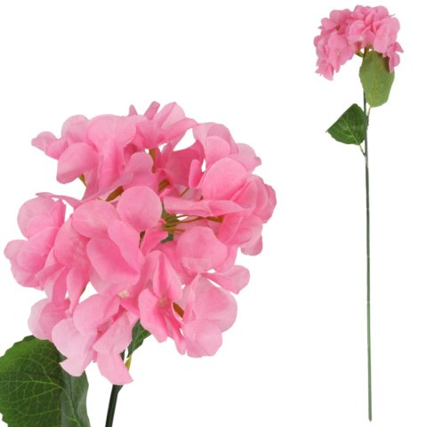 HORTENSJA KWIAT SZTUCZNY do wazonu różowa 72 cm