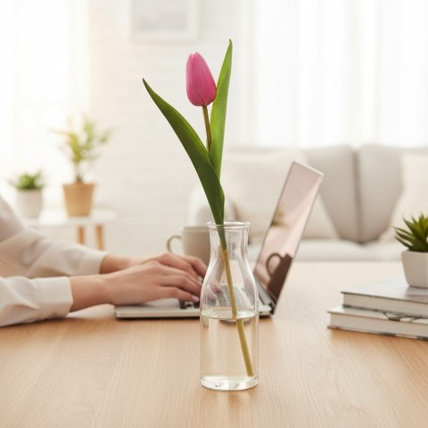 TULIPAN KWIAT SZTUCZNY do wazonu różowy 40 cm