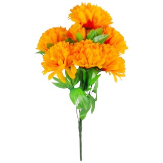 BUKIET 7 DUŻYCH CHRYZANTEM 60 CM KOLOR POMARAŃCZOWY