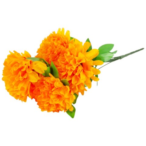 BUKIET 7 DUŻYCH CHRYZANTEM 60 CM KOLOR POMARAŃCZOWY