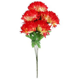BUKIET 7 DUŻYCH CHRYZANTEM CIENIOWANYCH 58 CM KOLOR POMARAŃCZOWY