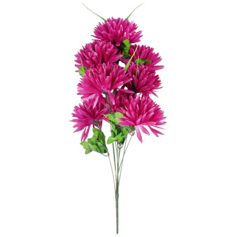 BUKIET 9 CHRYZANTEM Z TRAWKĄ 52 cm kolor FIOLETOWY