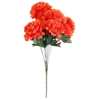 BUKIET 9 SZTUCZNYCH CHRYZANTEM POMARAŃCZOWYCH 58 CM - DO DEKORACJI MIEJSCE PAMIĘCI