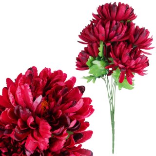 BUKIET CHRYZANTEM 60CM PREMIUM KOLOR BORDOWY