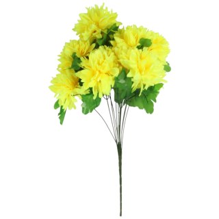 Bukiet 12 chryzantem kolor żółty 62 cm