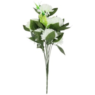 Bukiet 12 chryzantem z dodatkami kolor biały 42 cm