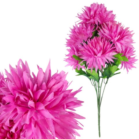 Bukiet 6 dużych chryzantem w kolorze fioletowym 60 cm
